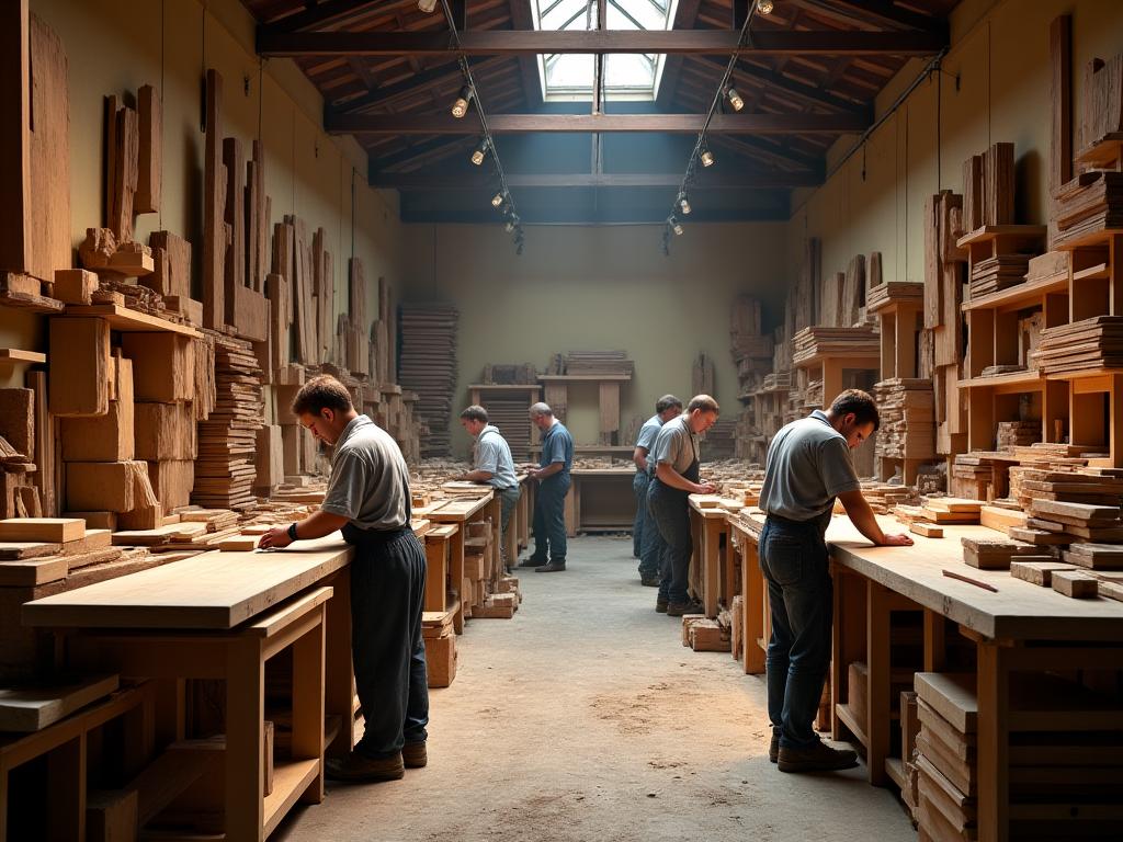 Laboratorio artigiano Terra Fonte con maestri al lavoro